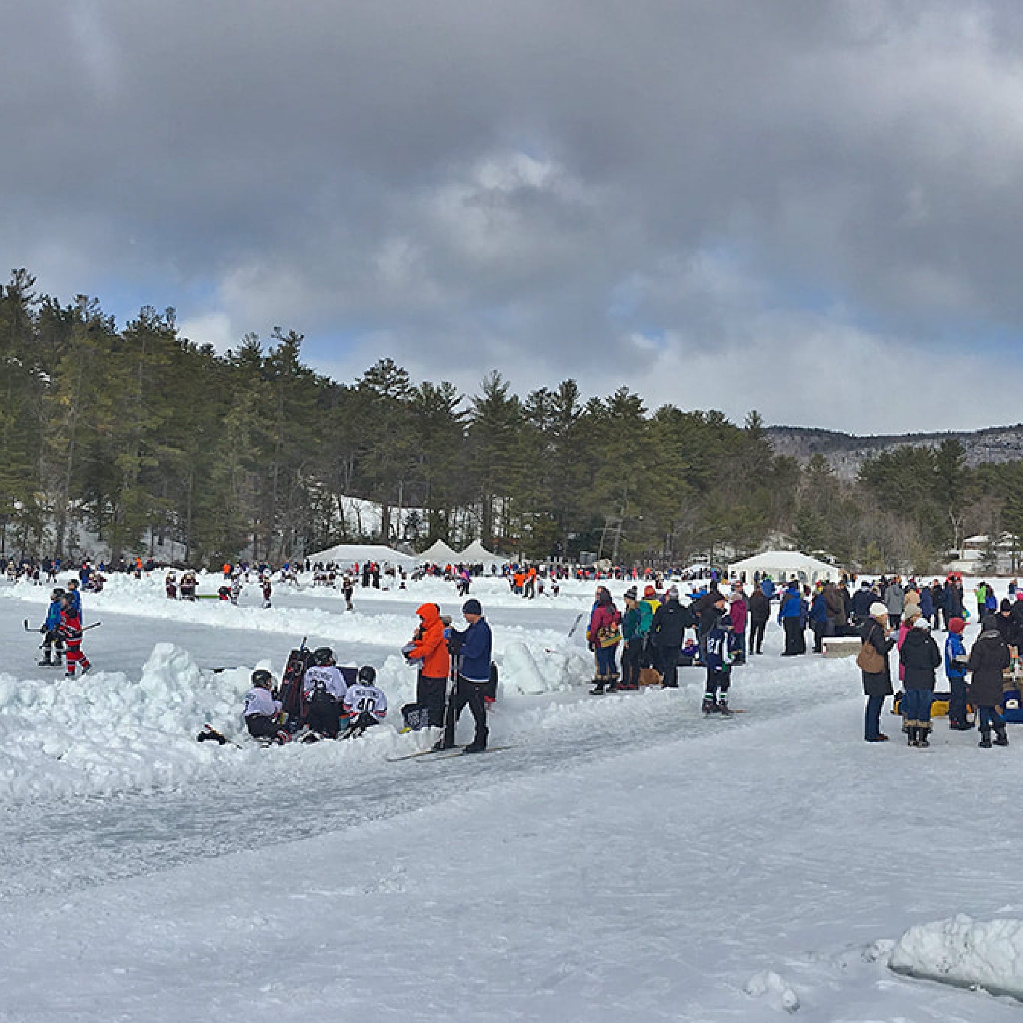 Image from the Youth Pond Hockey Tournament for the Laura Foundation.